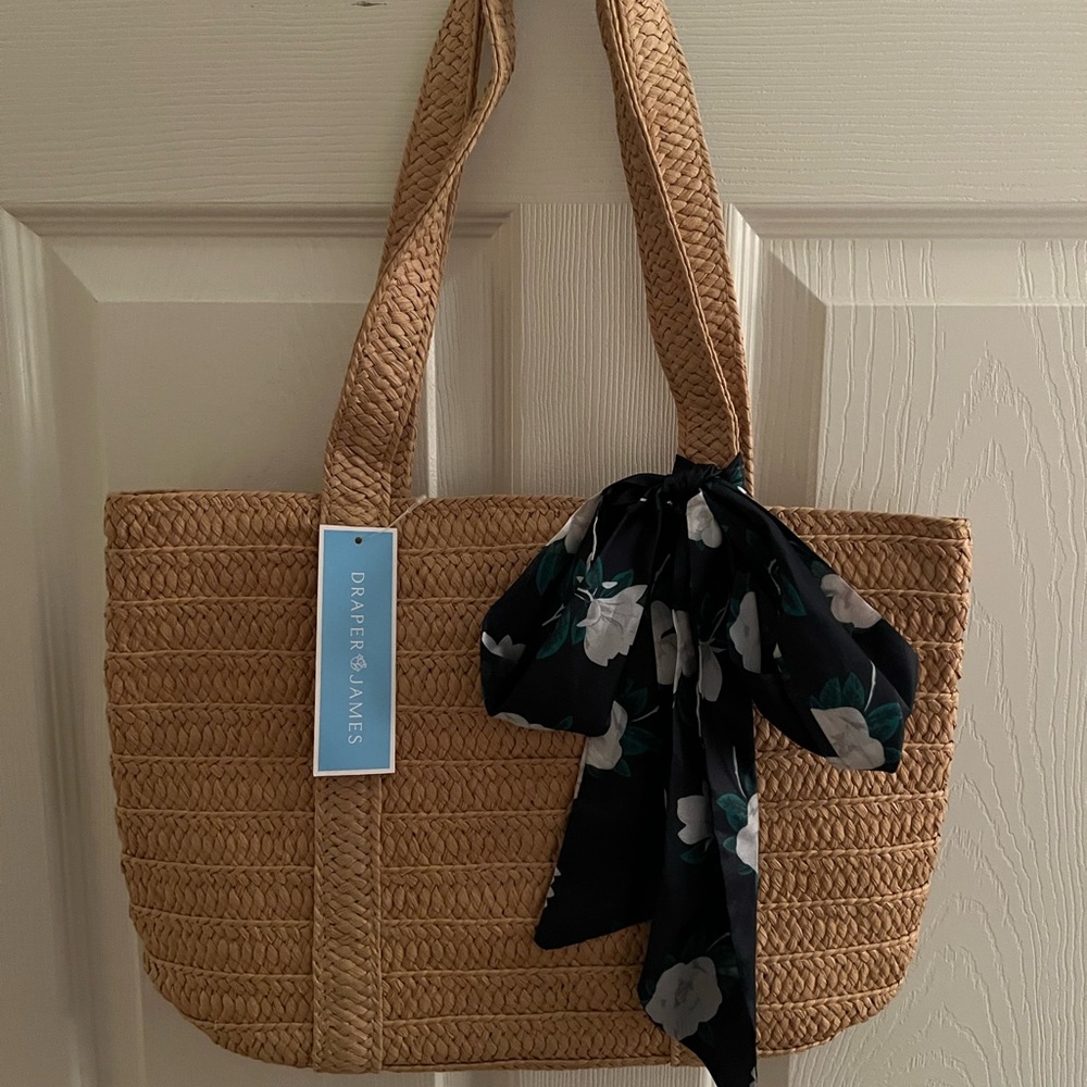Draper James Straw Tote Bag